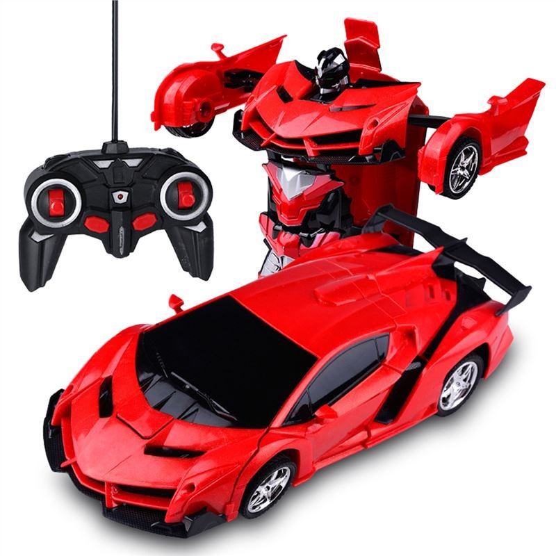 Remote Control Toy Car Transform Car Robot Remote Control Vehicle Red Red