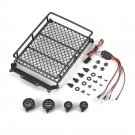 AX-513B Metal Roof Rack Luggage LED Lights Bar for 1 10 Rock Crawler RC Car