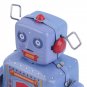 Vintage Metal Tin Drumming Robot Clockwork Wind Up Tin Toy Collectible