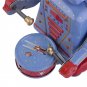 Vintage Metal Tin Drumming Robot Clockwork Wind Up Tin Toy Collectible