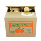 Piggy Bank Cat Steal Money Coin Saving Box Pot Case Battery Operated Gift