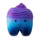 Small Size Sky Smile Face Teeth PU Slow Rising Toy for Relieves Stress