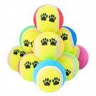 Dog Toy Tennis Balls 6cm Diameter Rubber Dogs Play Supplies Fun Outdoor Sports 5pcs Variou