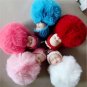 Cute Sleeping Baby Doll Keychain Soft Fur Doll Pendant Car Bag Charm Keyring