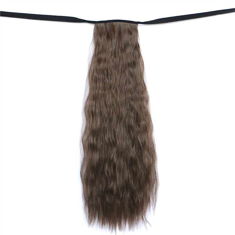 Man Wu Wig Tie On Ponytail Banded Wave Curly Hair Wig 6B