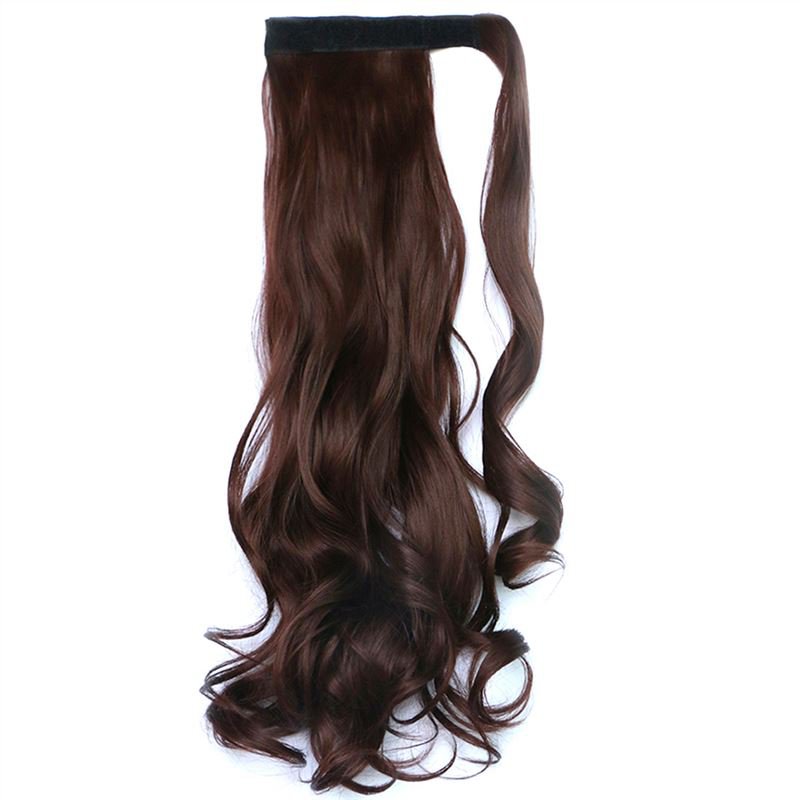 Man Wu Wig Velcro Ponytail Curly Hair Wig 33J