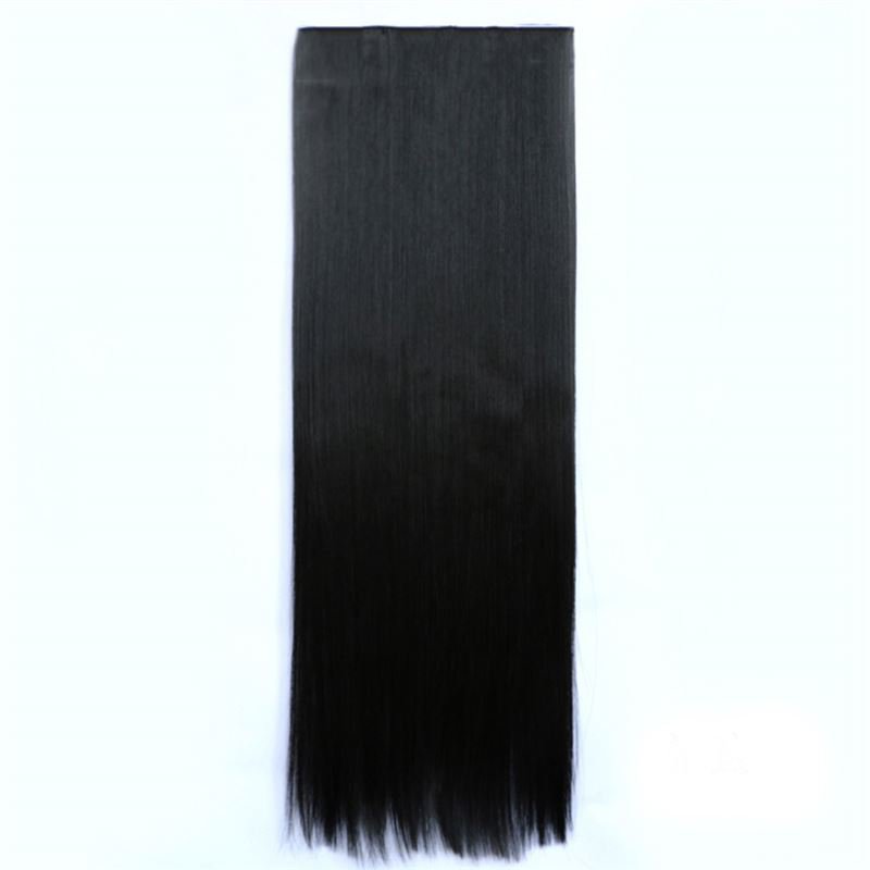 Man Wu Wig Clips Ponytail Long Straight Hair Wig 70cm  Color Number  1BJ