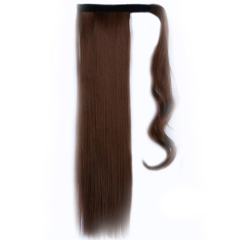 Man Wu Wig Velcro Ponytail Long Straight Hair Wig 30B