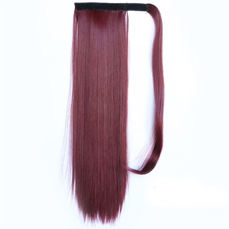 Man Wu Wig Velcro Ponytail Long Straight Hair Wig BUG