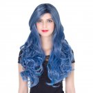 Man Mei COS Wig Halloween Theme Wig A263 LW1406R Long Curly Hair Blue Fading Blue Fading