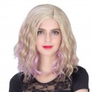 Man Mei COS Wig Halloween Theme Wig A800 SW1905 Short Curly Hair Golden Pink Fading Colorf