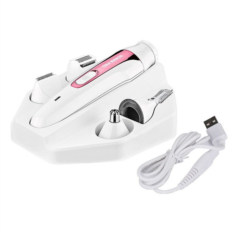 5-In-1 Women Hair Removal Shaver USB Rechargeable Electric Shaving Trimmer