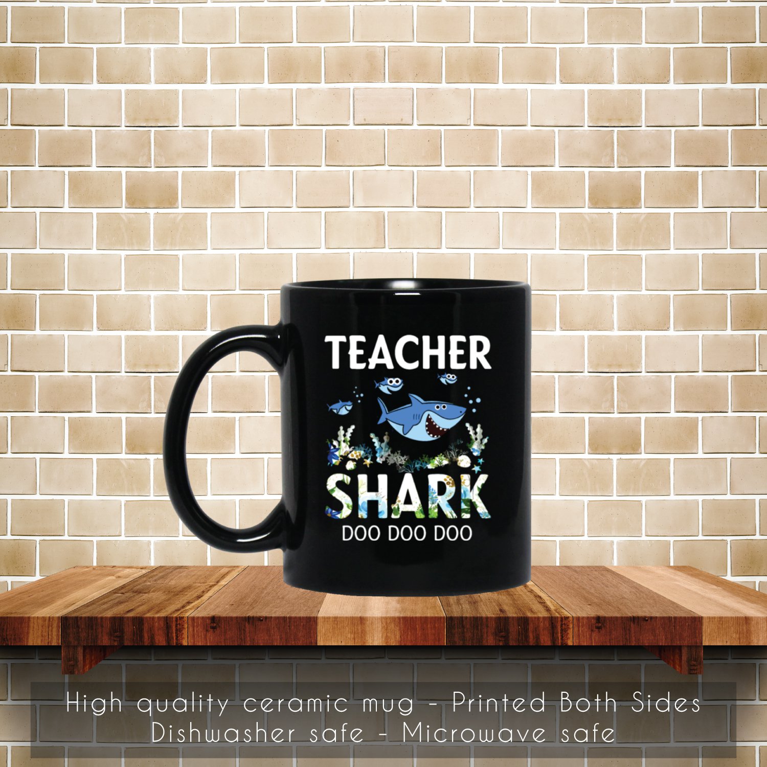 Teacher Shark Doo Doo Funny For Animals Teacher Coffee Mug, Tea Mug