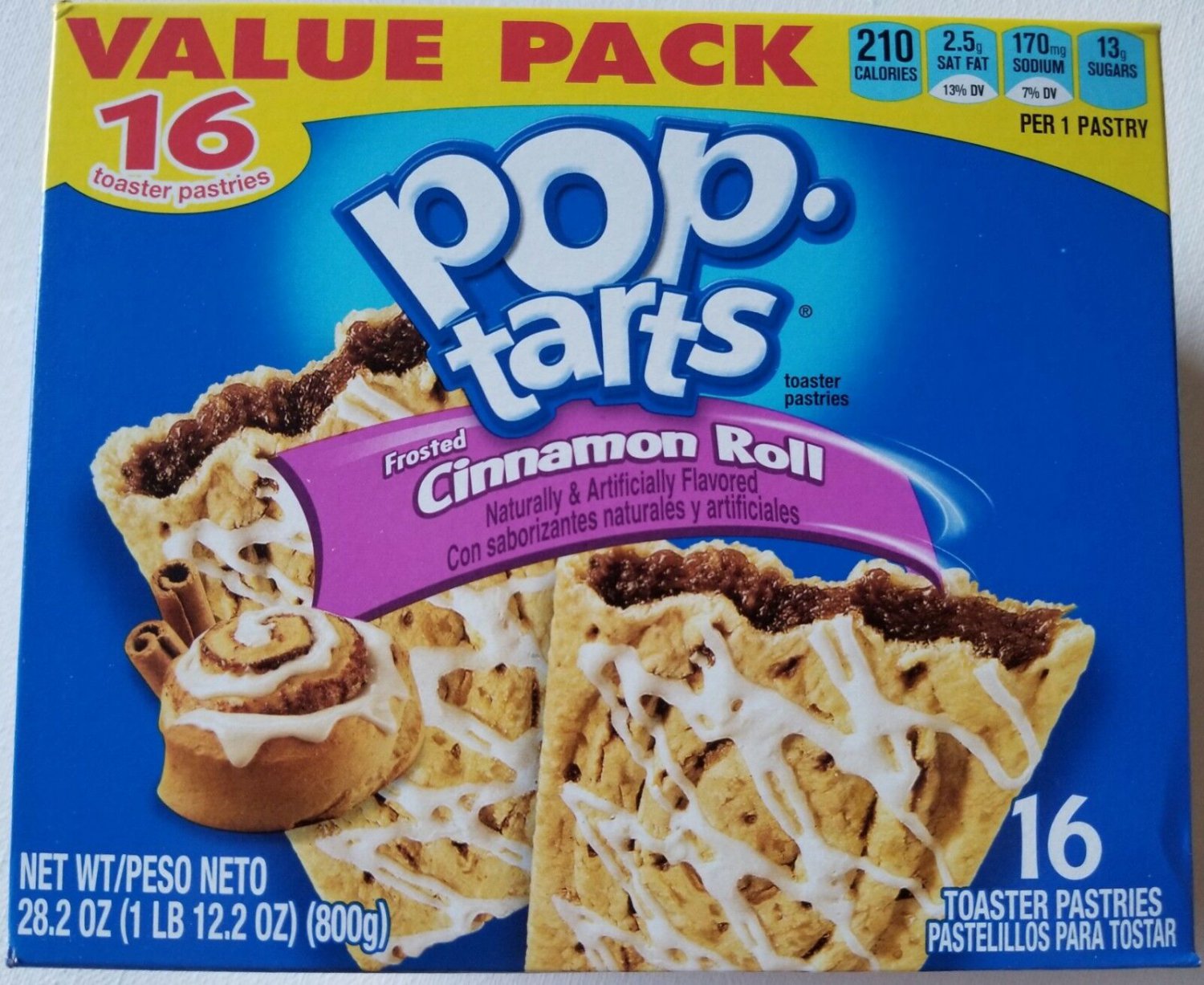 Pop Tarts Toaster Pastries Frosted Cinnamon Roll 16 Count