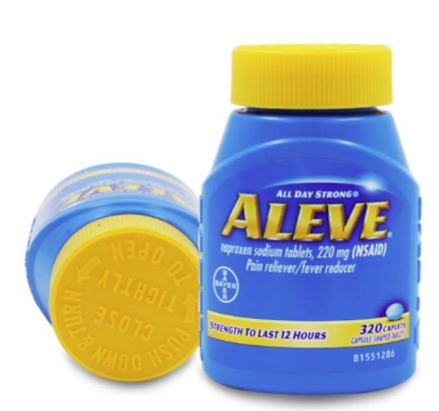 320 Caplets ALEVE 220 mg (NSAID) Naproxen Sodium FEVER Reliever Reducer ...