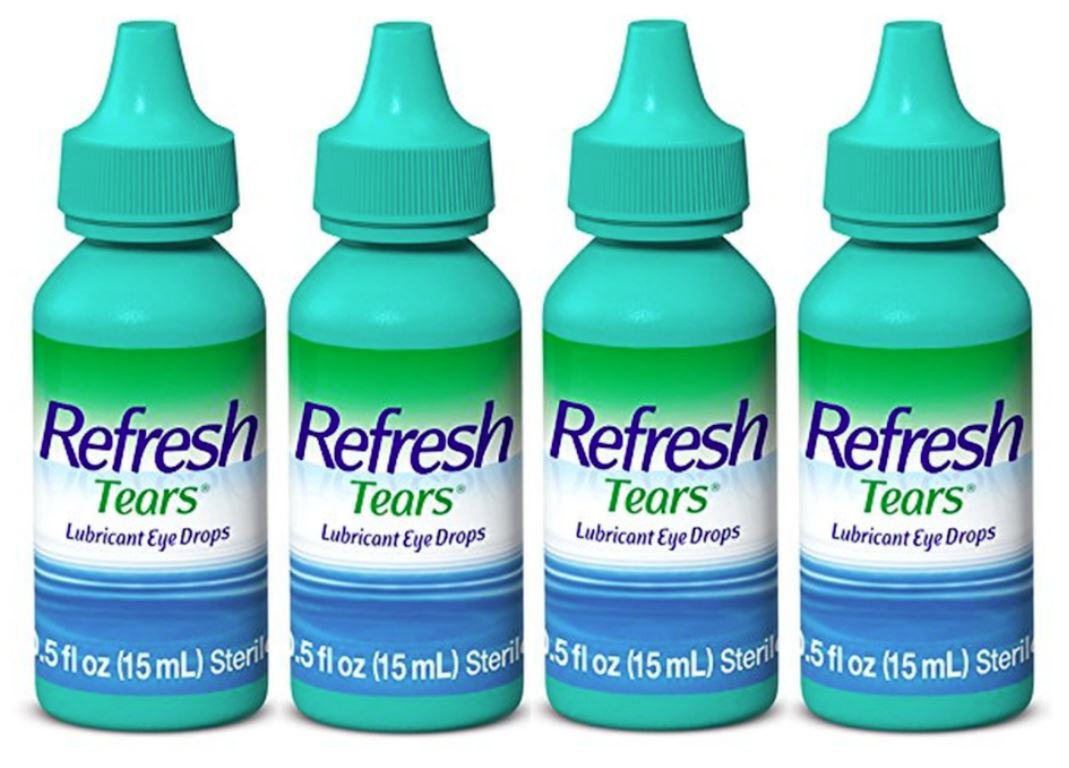 Refresh Tears Lubricant Eye Drops Moisturizing Relief Dry Eyes 4 pack 15 ml = .5 oz