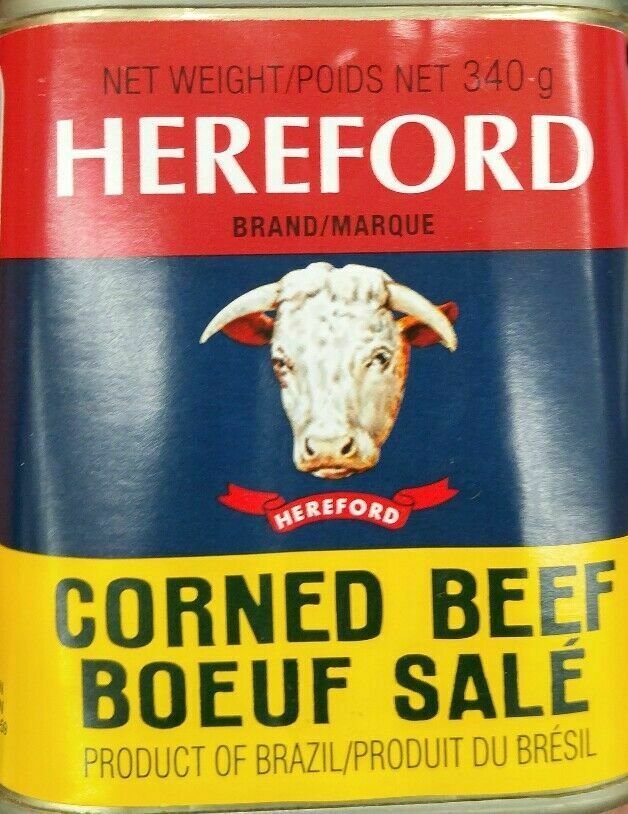 10 Cans Hereford Corned Beef 340g/ 12oz Each Product of Brazil From Canada