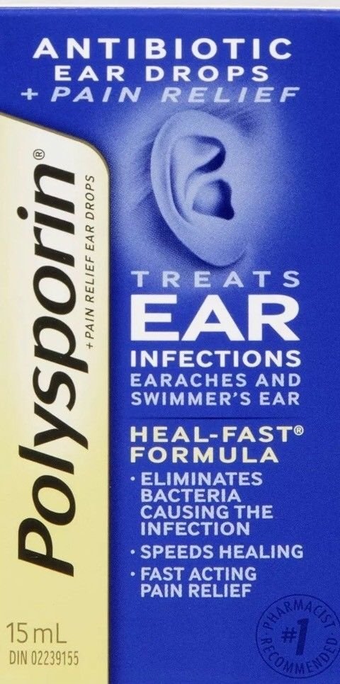 Polysporin Antibiotic Ear Drop Pain Relief from Canada