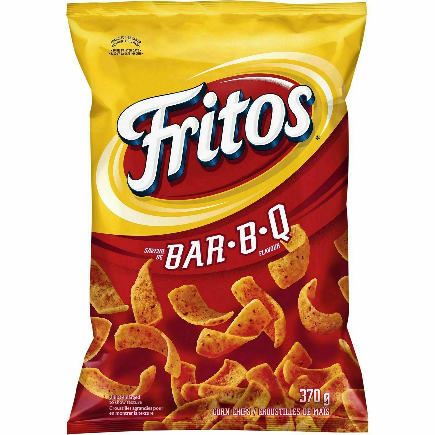 12 Bags Fritos BBQ Corn Chips LARGE Size 370g FRITO LAY From Canada