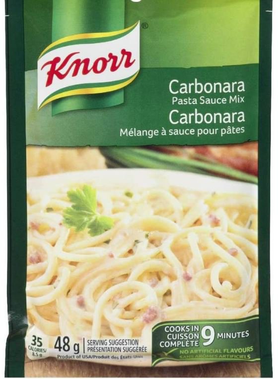 6 X Knorr Carbonara Sauce Mix 48g Each From Canada