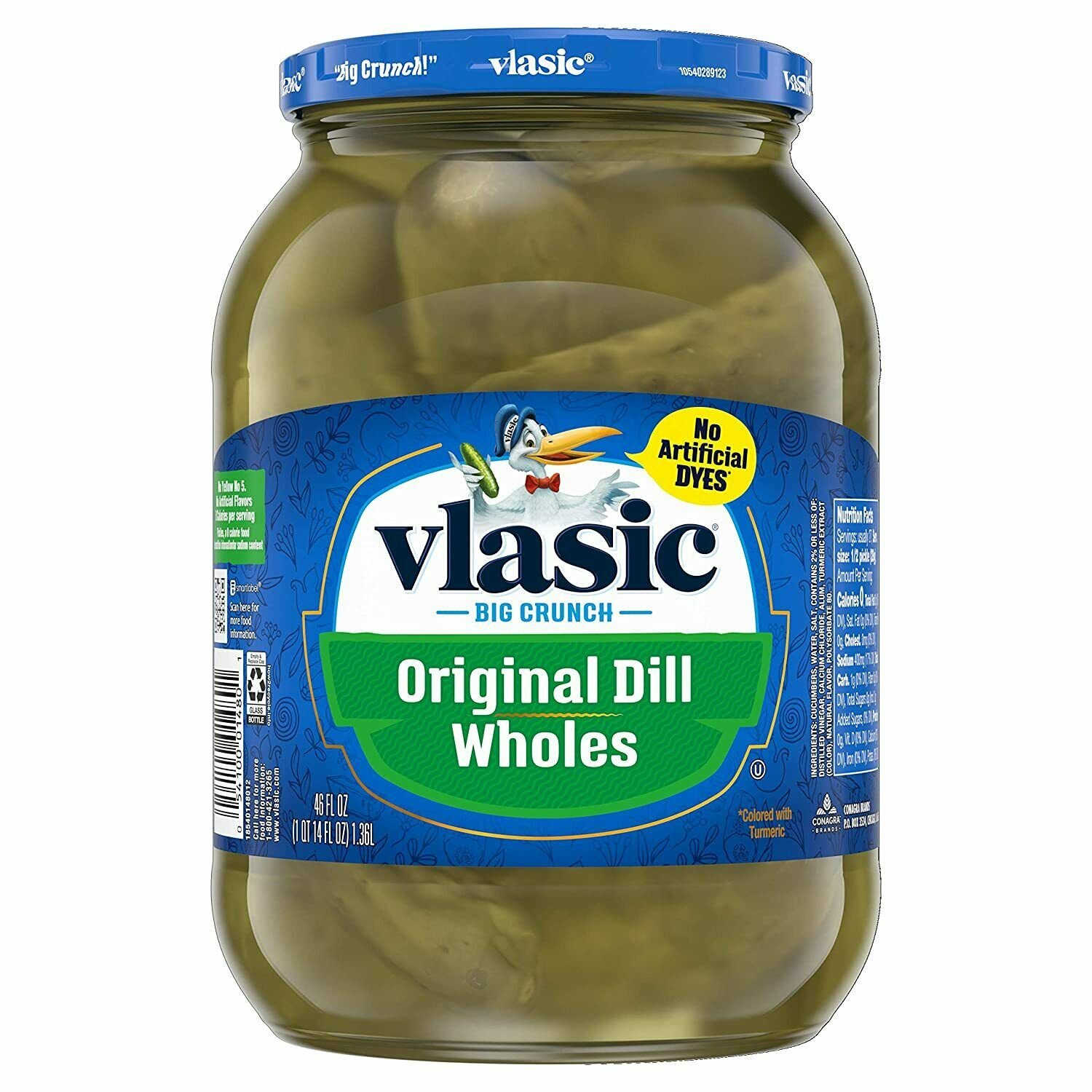 Vlasic Original Dill Whole Pickles, 6 46 FL OZ Jars