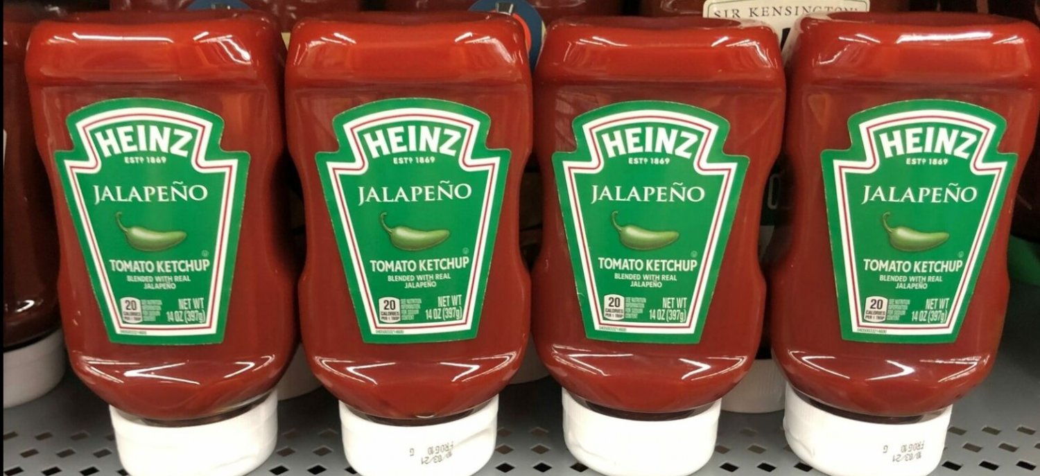 Heinz Jalapeno Tomato Ketchup 14 Oz Catsup French Fries Hot Spicy 4 Btles 2442