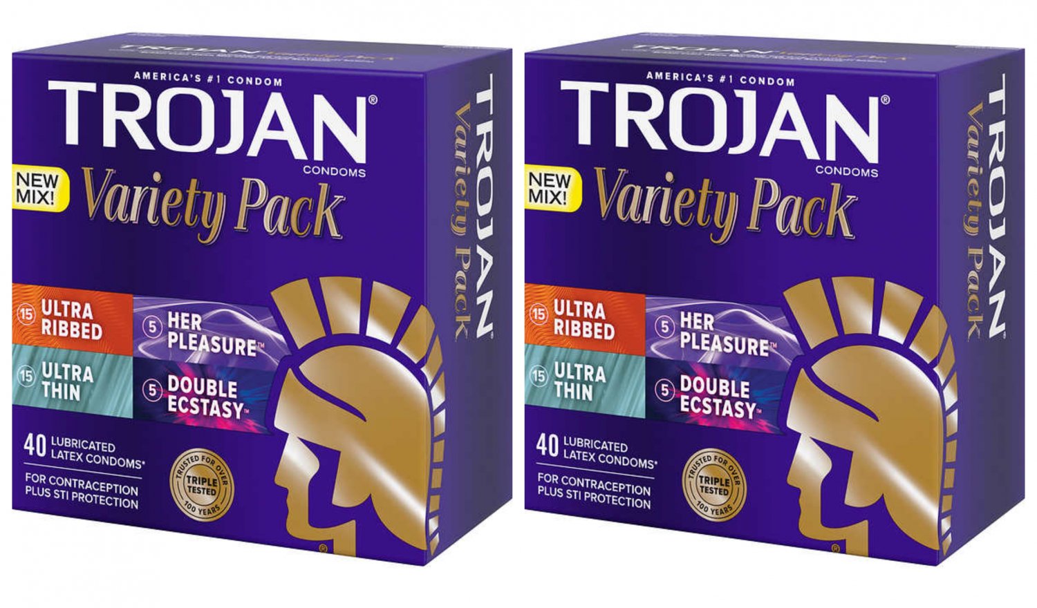 Trojan TROJAN Variety Pack, Condoms 80 Count 2x40 +cp