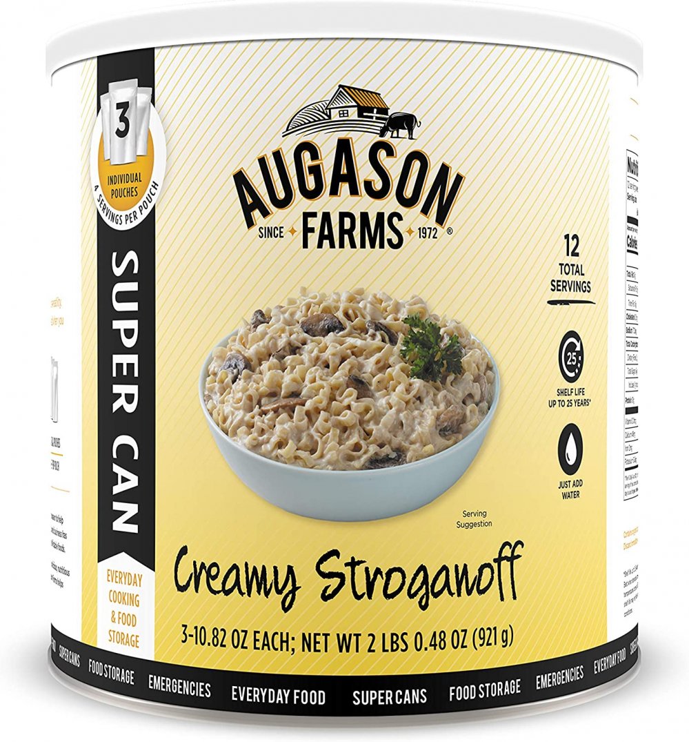Augason Farms Creamy Stroganoff Can, 32.2 oz, 10 Can