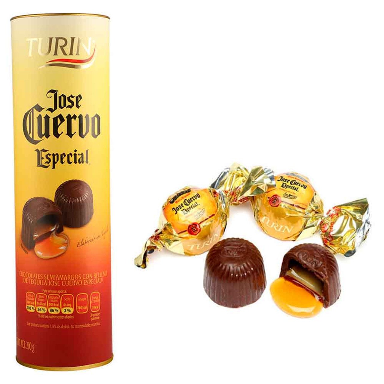 Mexican Turin Chocolates filled with Tequila Jose Cuervo, Pack Of 3