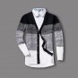 fashion classic V-neck stripe button up front men autumn knit cardigan