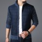 classic long sleeve man thick knitting cardigan zip up open front