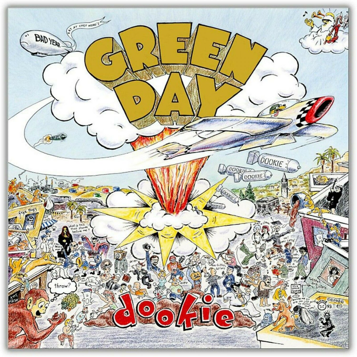 GREEN DAY Dookie BANNER Huge 4X4 Ft Fabric Poster Tapestry Flag Print album cover art