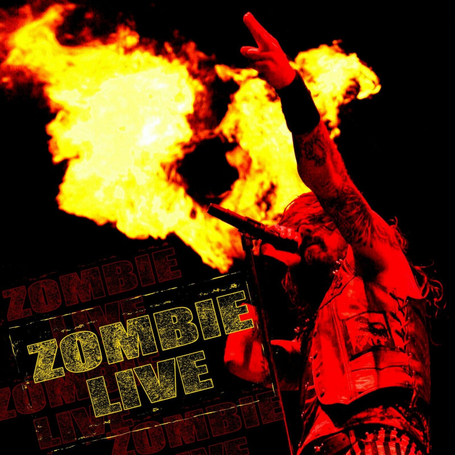 ROB ZOMBIE Zombie Live BANNER Huge 4X4 Ft Fabric Poster Tapestry Flag Print album cover art