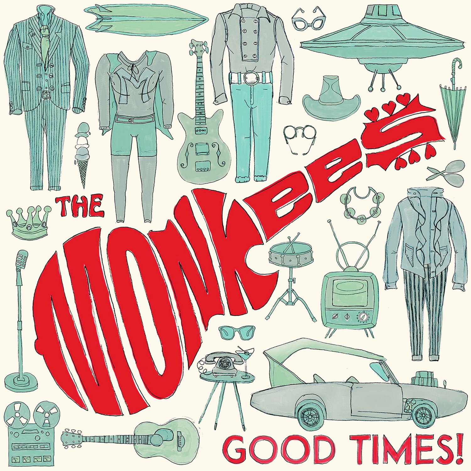 The MONKEES Good Times BANNER Huge 4X4 Ft Fabric Poster Tapestry Flag Print album cover art