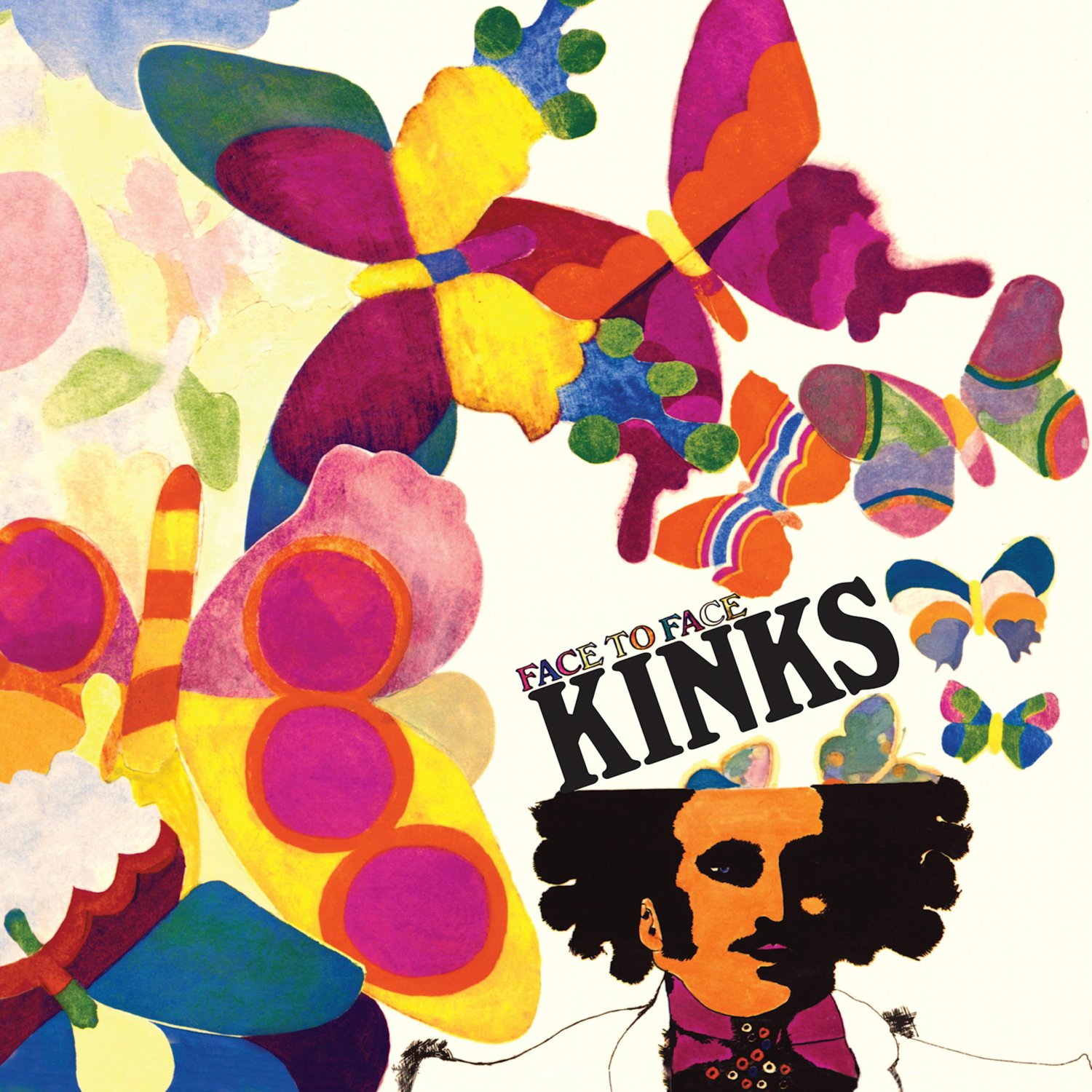 The KINKS Face to Face BANNER Huge 4X4 Ft Fabric Poster Tapestry Flag Print album cover art