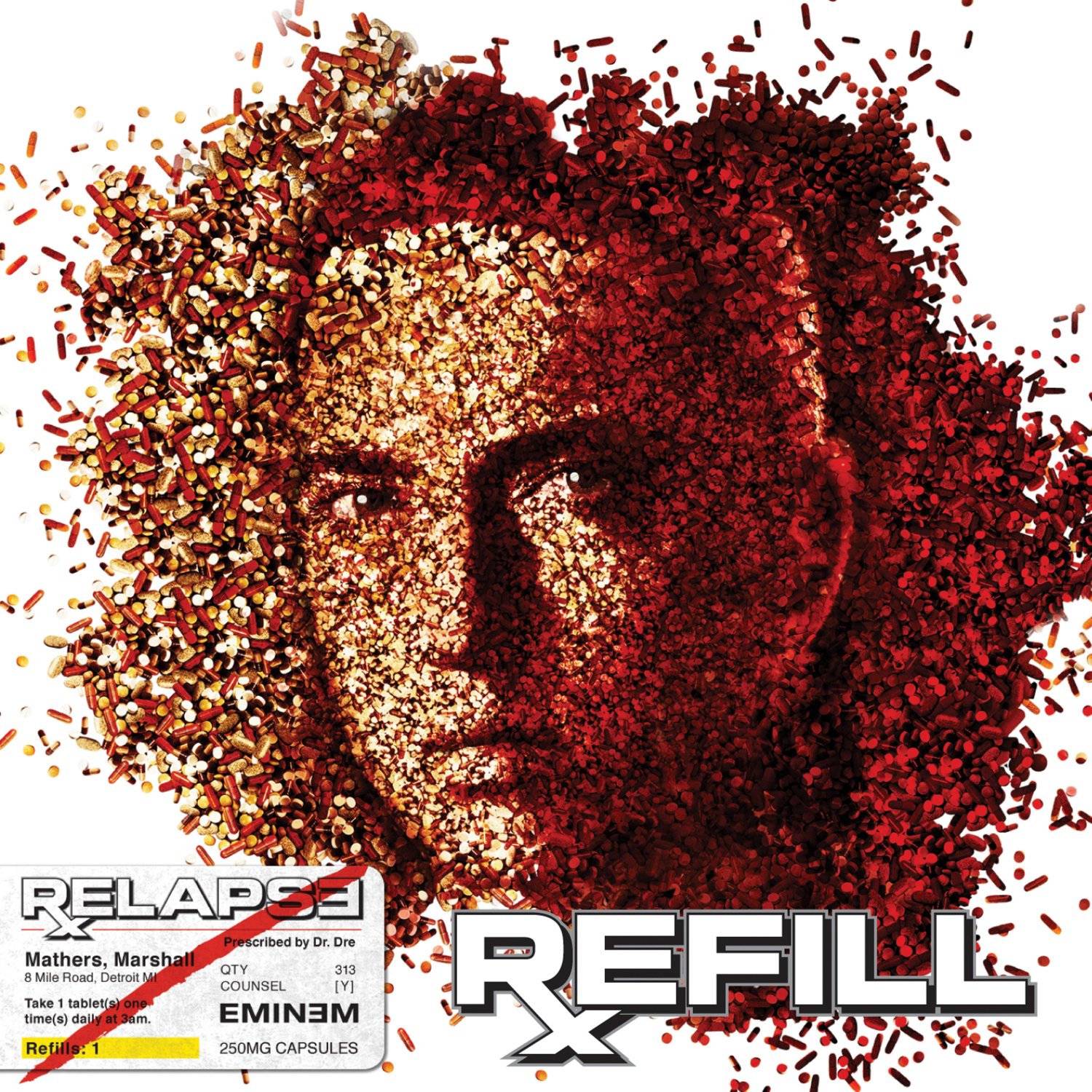EMINEM Relapse: Refill BANNER Huge 4X4 Ft Fabric Poster Tapestry Flag Print album cover art