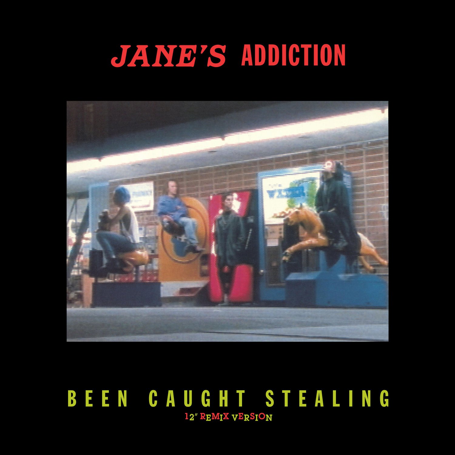 JANE'S ADDICTION  Been Caught Stealing BANNER Huge 4X4 Ft Fabric Poster Tapestry Flag album cover