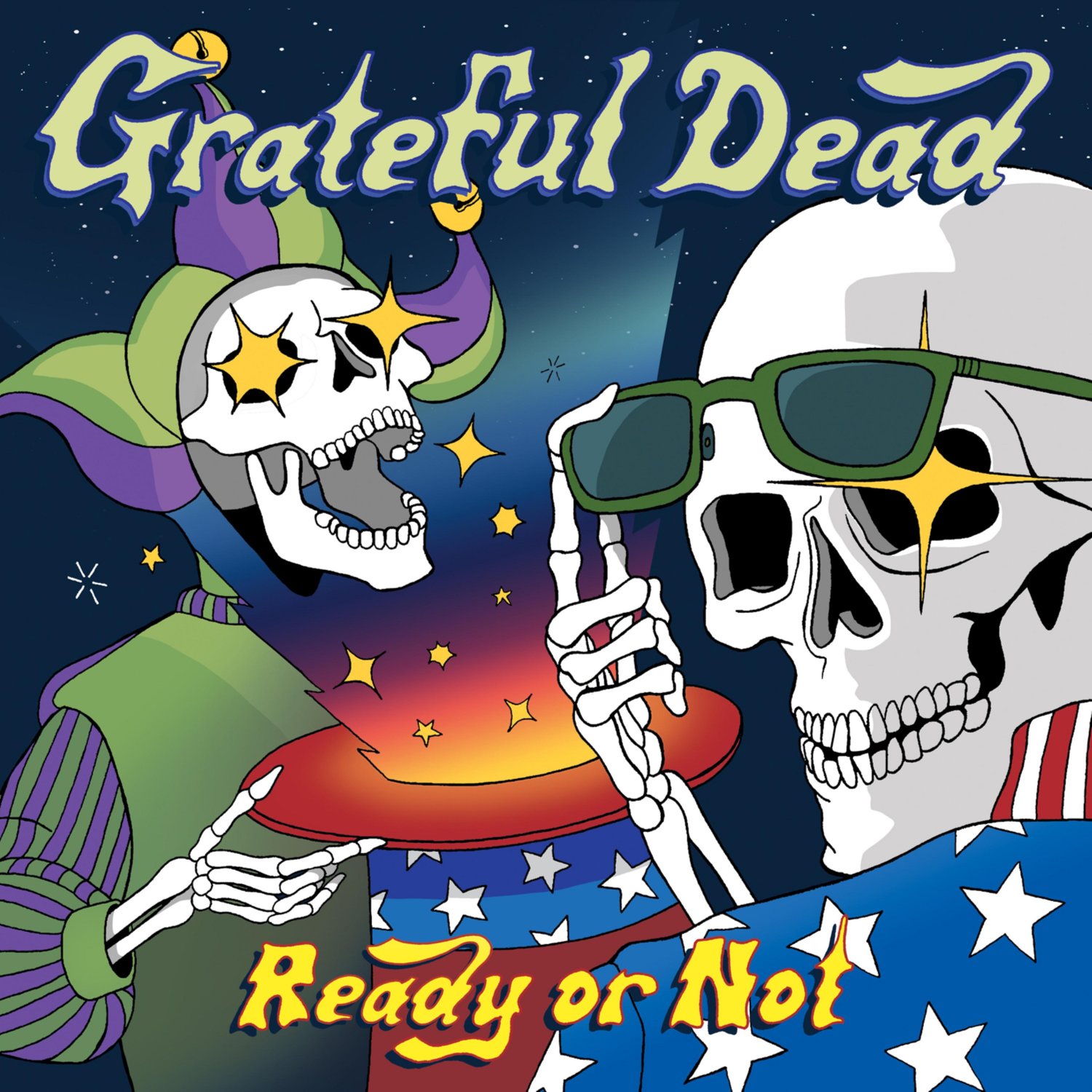 GRATEFUL DEAD Ready or Not BANNER Huge 4X4 Ft Fabric Poster Tapestry Flag Print album cover art