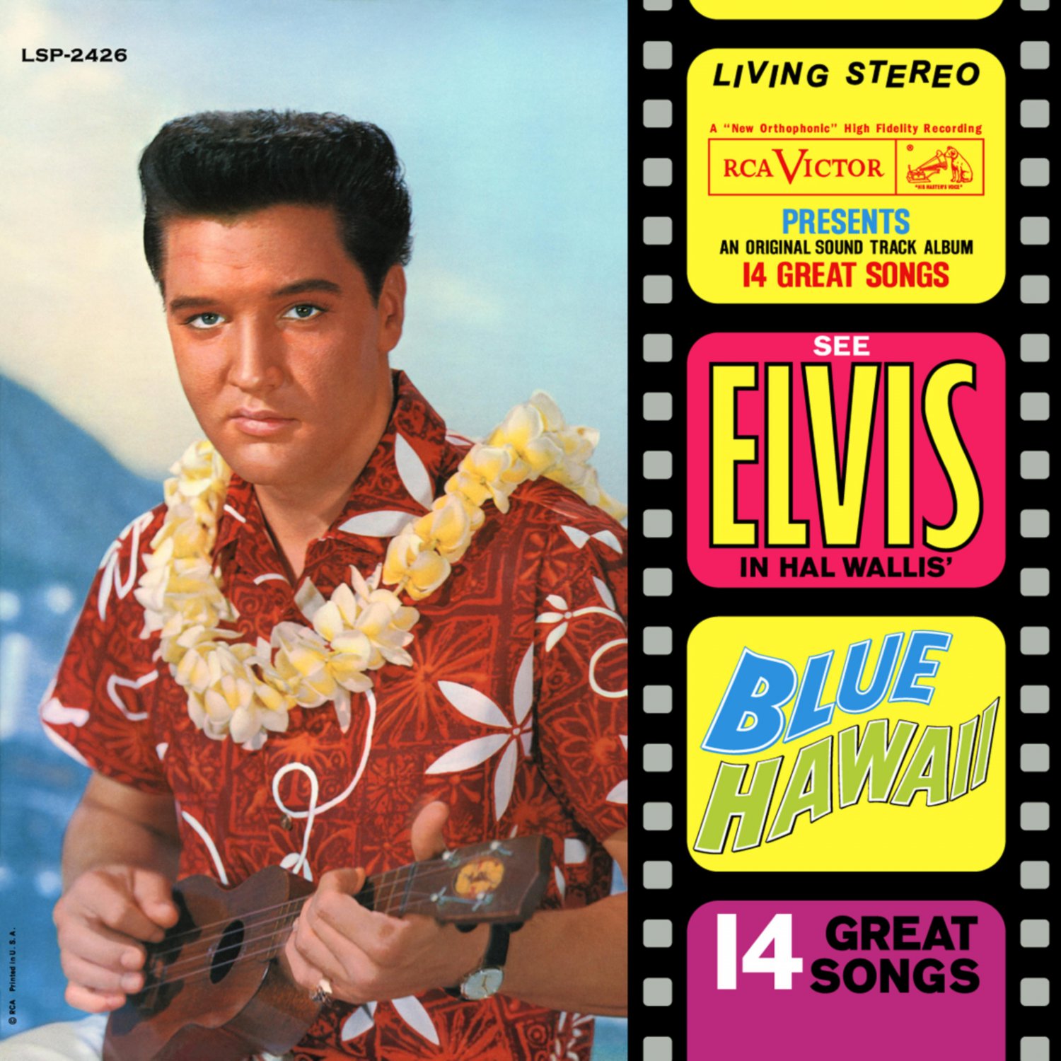 ELVIS PRESLEY Blue Hawaii BANNER Huge 4X4 Ft Fabric Poster Tapestry Flag Print album cover art