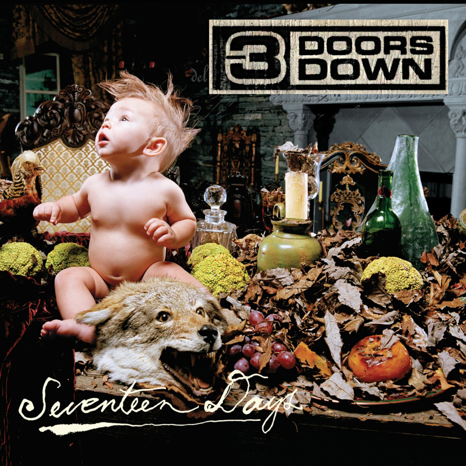 3 DOORS DOWN Seventeen Days BANNER Huge 4X4 Ft Fabric Poster Tapestry Flag Print album cover art
