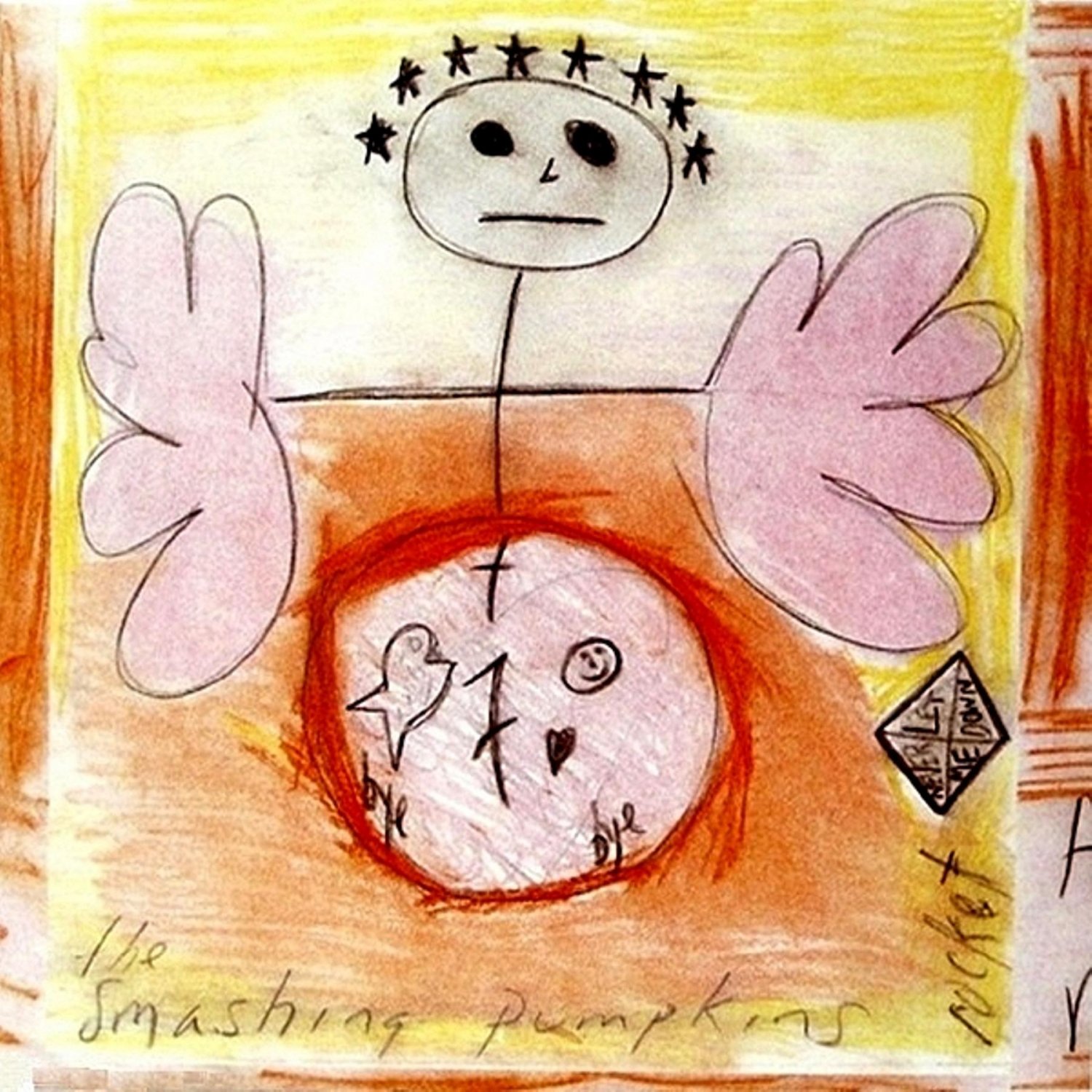 SMASHING PUMPKINS Rocket BANNER Huge 4X4 Ft Fabric Poster Tapestry Flag Print album cover art