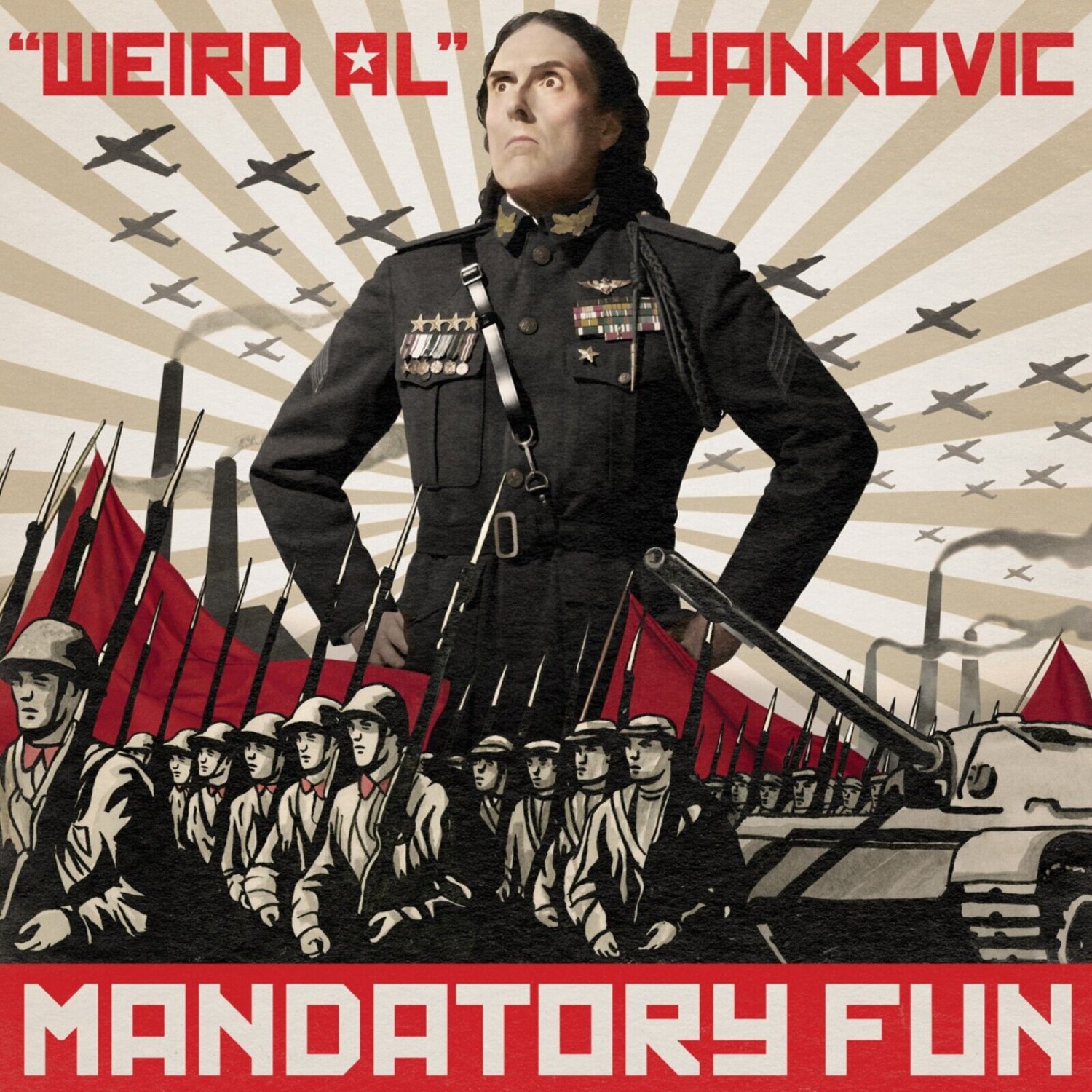 WEIRD AL YANKOVIC Mandatory Fun BANNER 2x2 Ft Fabric Poster Flag album cover art
