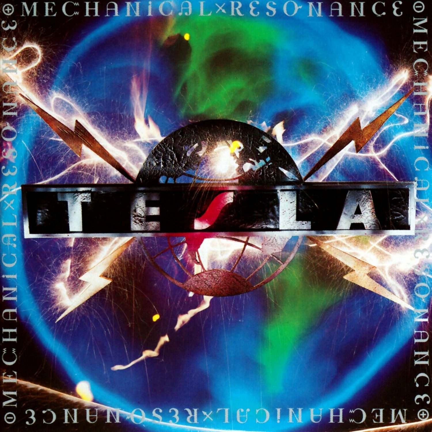 TESLA Mechanical Resonance BANNER 3x3 Ft Fabric Poster Tapestry Flag album art
