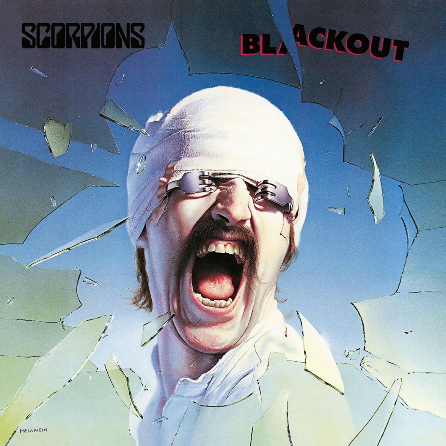 SCORPIONS Blackout BANNER 2x2 Ft Fabric Poster Tapestry Flag album cover art