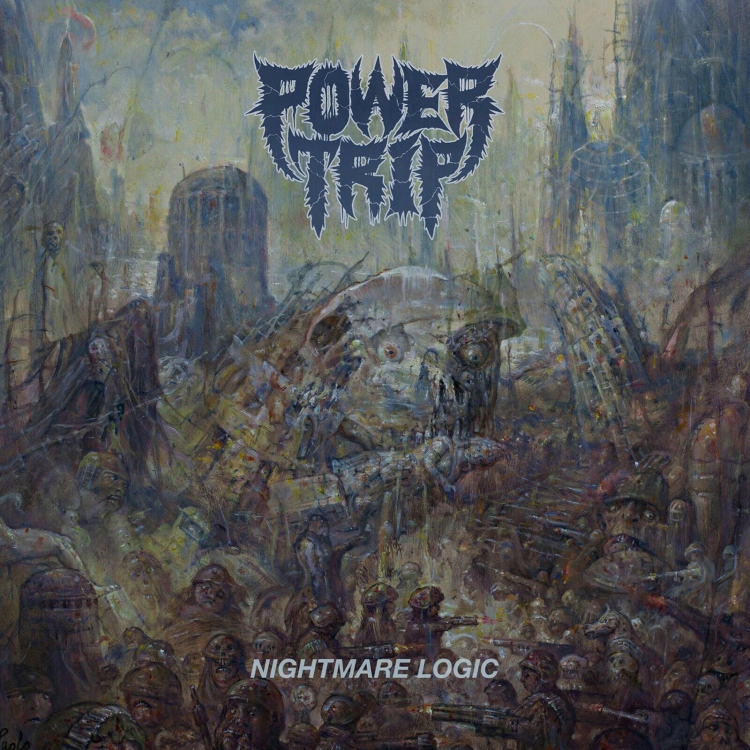 POWER TRIP Nightmare Logic BANNER 2x2 Ft Fabric Poster Tapestry Flag album art