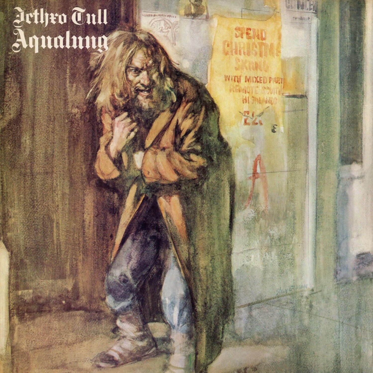 JETHRO TULL Aqualung BANNER 2x2 Ft Fabric Poster Tapestry Flag album cover art