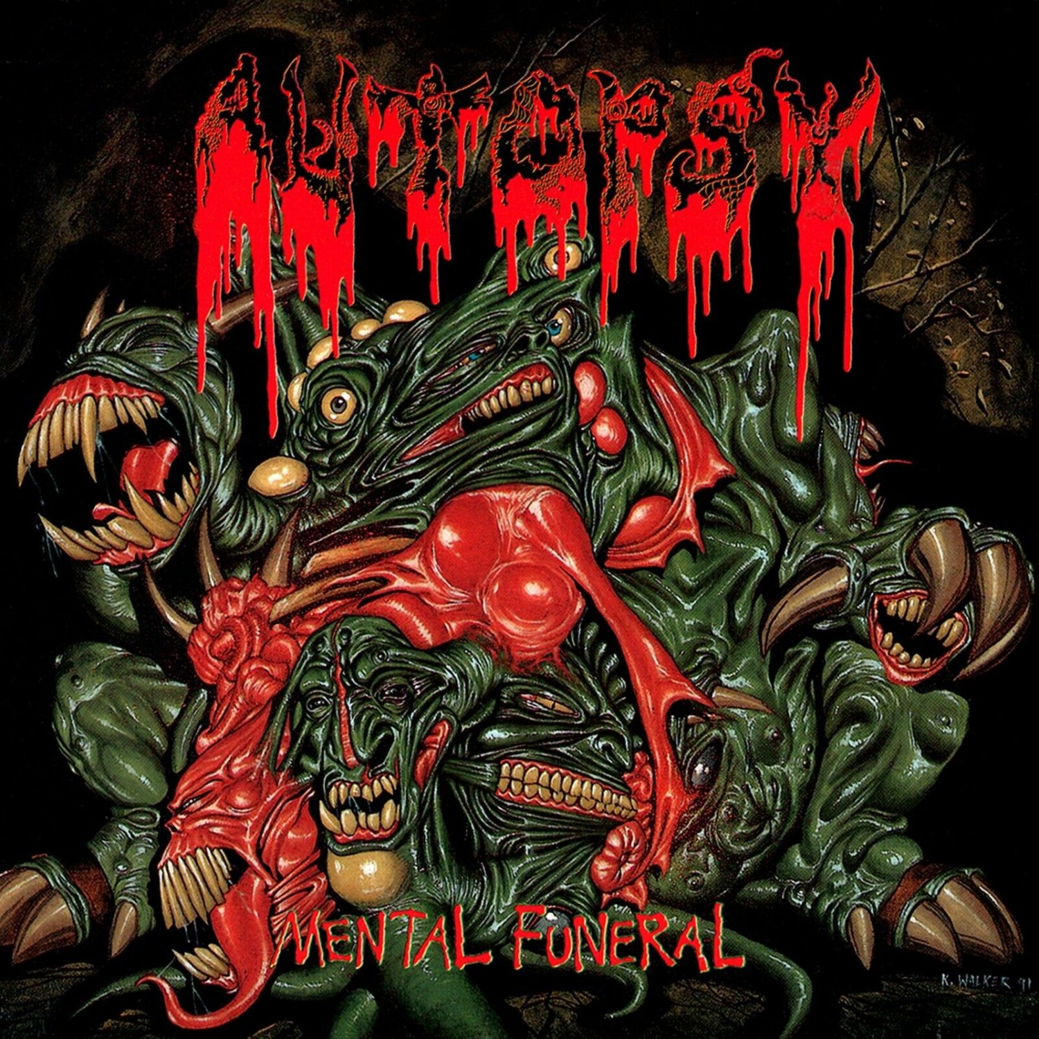 AUTOPSY Mental Funeral BANNER 2x2 Ft Fabric Poster Tapestry Flag album cover art