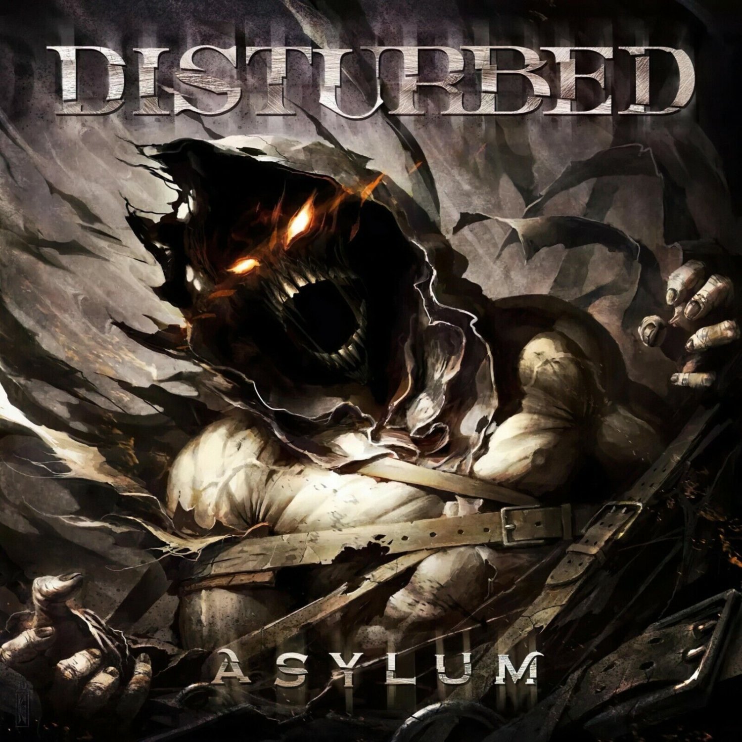DISTURBED Asylum BANNER HUGE 4X4 Ft Fabric Poster Flag album cover art decor