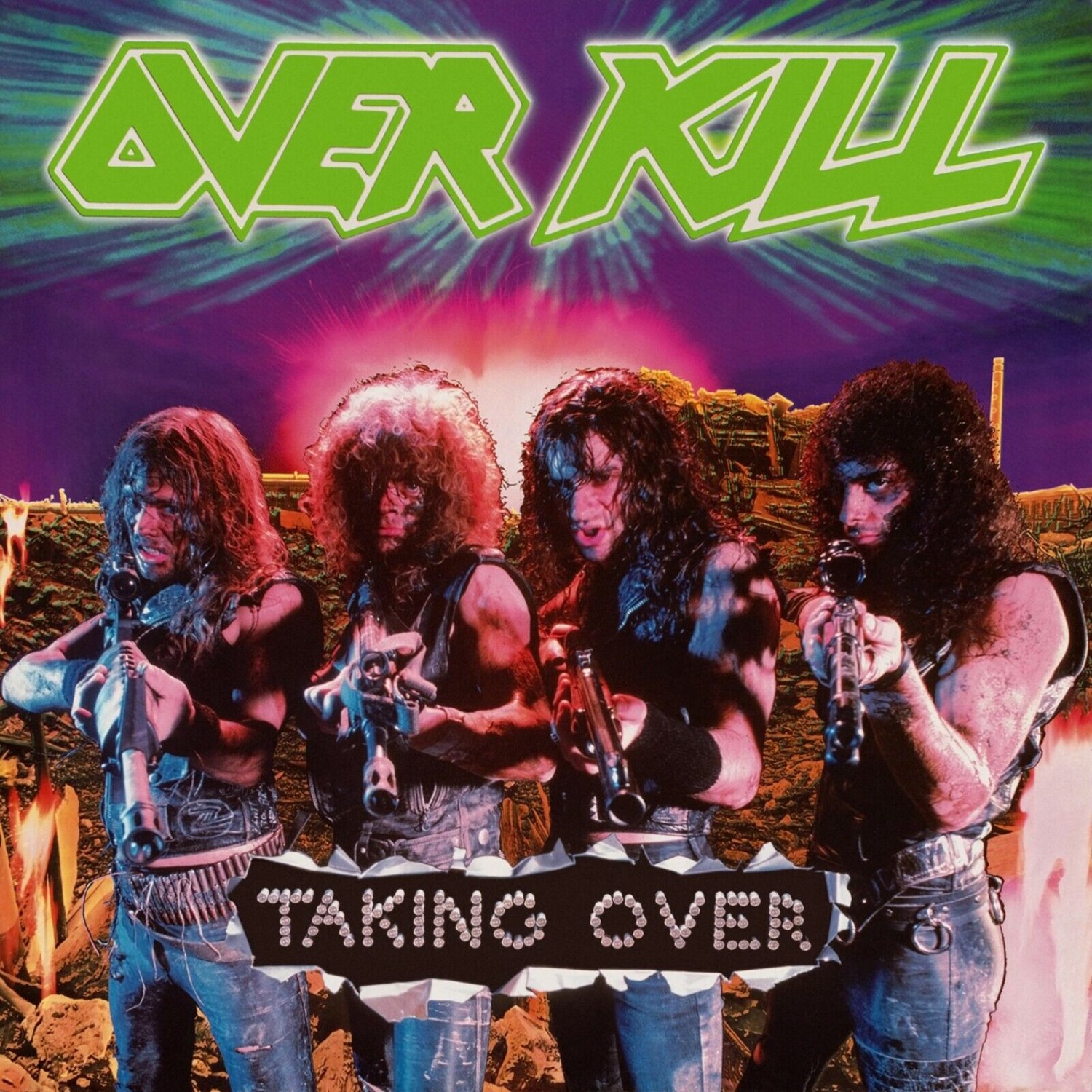 OVERKILL Taking Over BANNER HUGE 4X4 Ft Fabric Poster Tapestry Flag album art