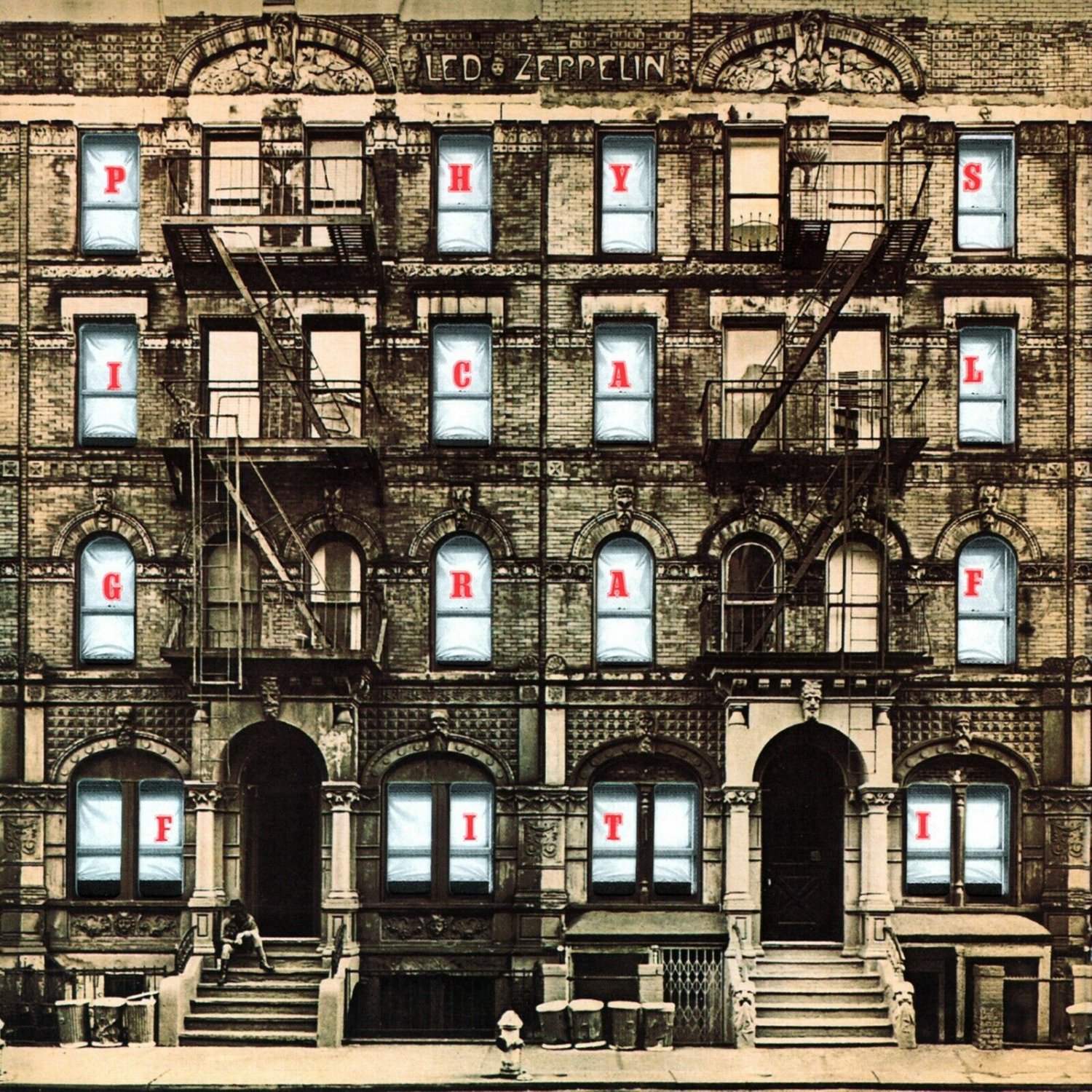 LED ZEPPELIN Physical Graffiti BANNER HUGE 4X4 Ft Fabric Poster Tapestry Flag